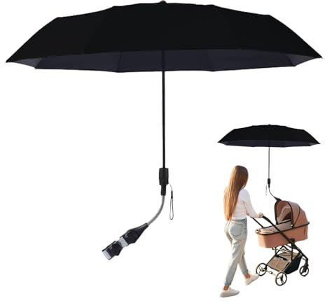 Ombrelle de Poussette,Parasol Solaire Anti-UV pour Poussette - Parasol Léger et protection solaire et un bouclier complPour - Plage, Voyage, Fauteuil Roulant et Activités Extérieures