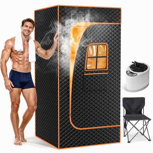 Ryuhic Portable Steam Sauna for 1 Person | Home Personal Sauna Box with 3L 1000W Steamerfor Detox, Relaxation & Stress Relief