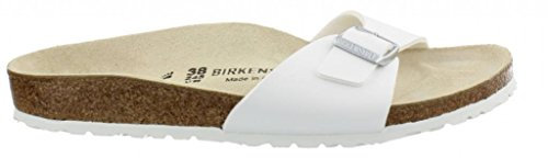 BIRKENSTOCK Classic Madrid Birko-Flor 40733, Pantoletten, Weiß (Weiß 73), 38 EU (5 UK)