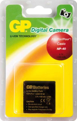 GP Akku für Casio NP-40 (Li-Ion, 3,7V, 1100 mAh)