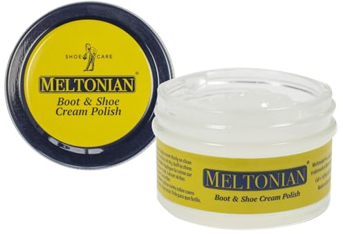 Meltonian Cream Shoe Polish - Natural Wax & Oils - Brown & Black Shoe Polish for Leather - Restores & Protects, 60+ Colors, Delicate Cream, 1.7 oz