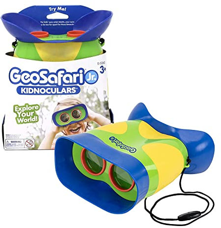 Learning Resources GeoSafari Jr. Kidnoculars Age 3+, Binoculars for Toddlers & Kids, Gift for Toddlers, Camping for Kids, Spy Gift, Ages 3+