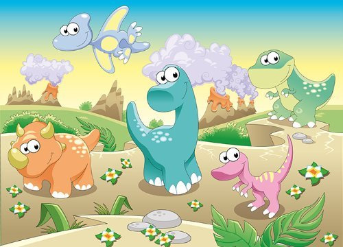 Nice walls Wall Mural DINOSAUR FOR KIDS BEEDROOM photo Wallpaper 254x183cm Nursery