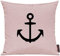 Shirtinstyle Kissenhülle Kissenbezug Sofakissen Motiv Heimathafen, Family, Anker, Maritim Urlaub Wasser See, Größe 40 x 40cm, Farbe Altrose
