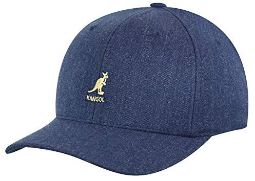 Kangol Unisex Wool Flexfit Baseball Cap, Blau (Denim), S-M