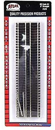 HO Code 83 9 Straight (6) by Atlas Model Railroad