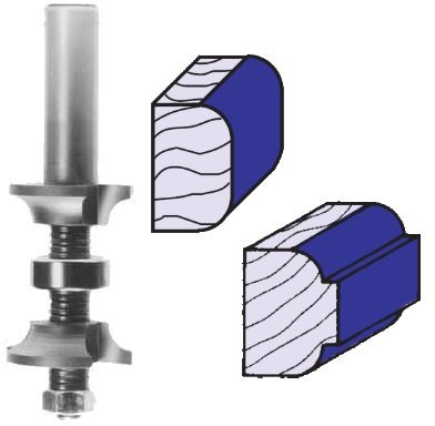Whiteside Router Bits 2164 Double Round Over Bit with 1/4-Inch Radius, 1-3/8-Inch Large Diameter and 1/2-Inch Shank by Whiteside Router Bits