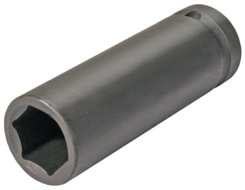 SW-Stahl 07848L Impact-Steckschlüsseleinsatz 1/2 Zoll - 18 mm Sechskant | Schlagschrauberfest aus Chrom-Molybdänstahl, brüniert, 78 mm lang, Kraftnuss mit Rille und Bohrung für Kugelarretierung