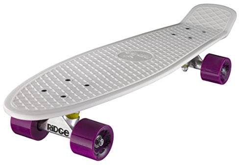 Ridge PB-27-White-Purple Skateboard, White/Purple, 69 cm