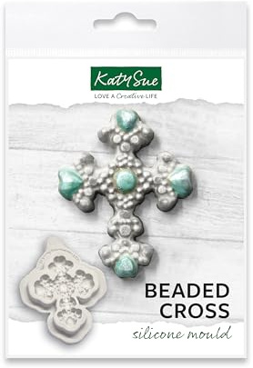 Katy Sue Beaded Cross Silicone Mould for Cake Decorating & Crafts