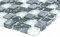 Mosaik Quadrat Crystal/Stein mix grau Glas Naturstein Fliesenspiegel, Mosaikstein Format: 15x15x8 mm, Bogengröße: 322x305 mm, 1 Bogen/Matte