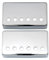 Musiclily 50/52mm Métal Capot Micro Humbucker Pickup Covers Set pour Guitare électrique, Chrome(Set de 2)