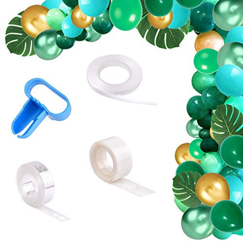Yiran Safari Dschunge Motto Ballon Girlande Ballonbogen Kit 78 Stück Grün und Gold Ballons 5m Lange Ballongirlande mit Palmblättern für Kinder Jungen Baby Geburtstag Party Deko