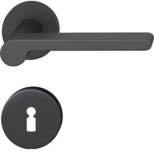 FSB Drückergarnitur 12 1021 ASL auf Rosette BB, schwarz matt