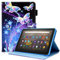 Ausmix PU Leather Slim Folio Stand Case for Fire HD 10 & HD 10 Plus (2023/2021 Release), Cute Butterfly: Tablet Case, Protecting the tablet, Viewing content hands-free, Carrying essentials on the go