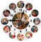 Personalisierte Foto Runde Wanduhr, Personalisierte Uhr mit Foto Text, Benutzerdefiniert Runde Wanduhren mit Foto zum Weihnachten Neujahr Jahrestag Jubiläum Geburtstag Dekorative Geschenk - 25cm