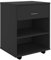 vidaXL Rollschrank mit Schublade Fächern Rollcontainer Büroschrank Aktenschrank Bürocontainer Schrank Büro Druckerschrank Schwarz 46x36x59cm Holzwerkstoff