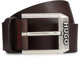 HUGO Herren Gelio-c_sz40 Gürtel, Dark Brown202, 120 EU