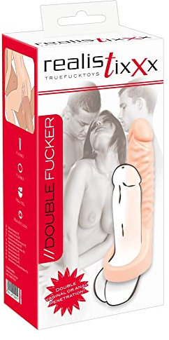 Realistixxx Double Penetrator - Gefühlsechter Dildo mit Penisring, für realistische doppelte Penetration