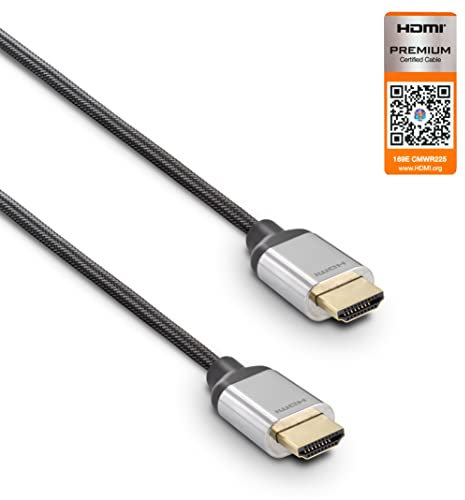 Metronic 370218 - Cable HDMI 4K, 4,80 metros, trenzado de nailon 4K@60Hz a 18Gbps, compatible 3D, función Ethernet, High Speed, video 4K 2160p, HD 1080p, macho / macho