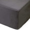Amago - Spannbetttuch, 50 cm Steg, 100 prozent Baumwolle, 120 x 200 cm - Anthrazit