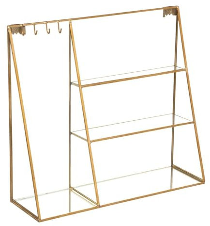 Atmosphera - Porte - Bijoux Mood - Laiton et Verre - doré - 30x27 cm
