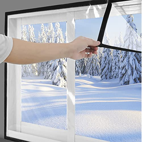 Película Aislante para Ventanas,Cubierta Transparente para el Aislamiento | Térmico de Ventanas,Lona Aislante Térmica Transparente Película,Aislante para Ventanas (80x120cm)