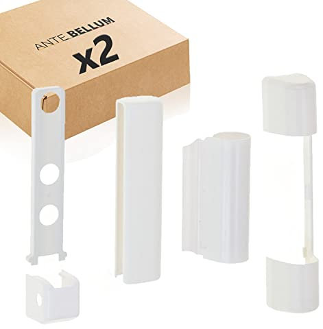 Siegenia SI Aubi Favorit: Juego de cubiertas de bisagras de PVC para ventanas de plástico y puertas de balcón de PVC, color blanco (2 unidades)