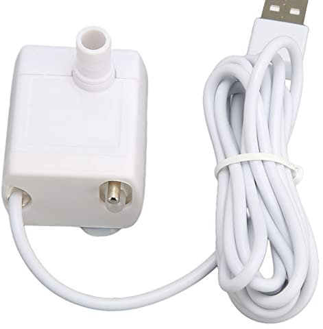 Bomba de Fuente de Agua para Gatos, Bomba de Fuente de Agua para Mascotas Bomba de Repuesto Silenciosa Evita que Se Queme en Seco Motor sin Escobillas de CC Alimentado por USB Mini Bomba Dispensadora