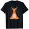 Rentier Yoga Grafik in bunten Farben für Herren Damen Kinder T-Shirt