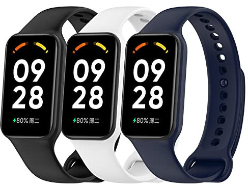 CHULN 3 Pezzi Cinturini Redmi Smart Band 2, Braccialetto di Ricambio per Orologio in Silicone Morbido Colorato Cinturino Impermeabile Compatibile con Xiaomi Redmi Smart Band 2 Cinturino