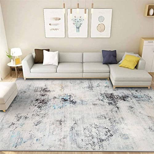 Cinknots Teppich Moderne abstrakte Teppiche Kaschmirimitat Teppich im europäischen Stil rutschfeste Teppiche Dekorative Teppiche für das Wohnzimmer (Grau9, 200 x 300 cm)