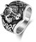 Wolfskopf Ring, Keltischer Wolfskopf Ring für Männer, Nordischer Wikinger Wolfsring Felsen Wolfskopfschmuck, Wikinger Krieger Wolfsring Hip Hop Wolf Totem Ring Wolf Amulett Ring für Jungen (19.8)