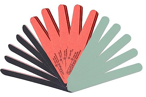 Il set di 15 lime per unghie e buffer include 5 lime morbide per unghie 600/3000 per unghie naturali, 5 lime per unghie, 5 lime per unghie double-face, grana 100/180, lima per unghie lavabile
