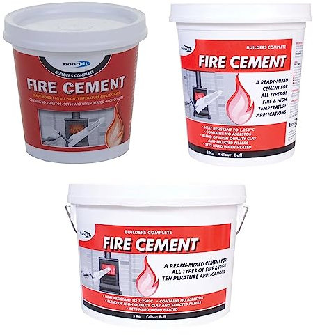 Bond It Fire Cement Ready Mixed Stove Oven Boiler Flue Heat Resistant 500g/2/5kg HIGH TEMPERATURE READY-TO-USE (2)