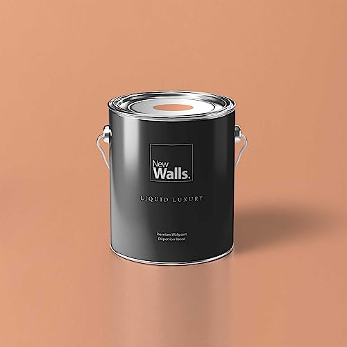 New Walls Peinture murale Premium Orange, Rose Orange Liquid Luxury Peinture émulsion d'intérieur - 5 L