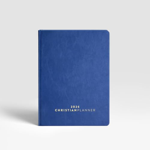 2024 Christian Planner Bibel-Tagebuch und Dankbarkeits-Tagebuch für Männer und Frauen, Hardcover, veganes Leder-Tagebuch mit dickem, fusselfreiem Papier, Monat, Woche und täglicher Organizer (2024