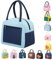 WYSUMMER Lunch-Tasche, isolierte Tragetasche für Damen, isolierte Lunchbox, Kühltasche, wasserabweisend, Lunch-Organizer für Kinder und Studenten, Reisen, Picknick, Schule (Tibetisches Blau)