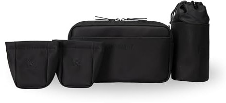 Vitomalia® Multifunktionale Bauchtasche für Hundebesitzer: Praktische Gassitasche mit geruchsneutrale Leckerlitasche, Kotbeutelspender & Wasserflaschenhalter (Schwarz)