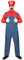 Mrsclaus Herren Super Klempner Kostüm Erwachsene Karneval Halloween Cosplay Kostüm Outfit Overall Hemd Faschingskostüm Männer mit Bart Mütze Handschuhe C044M