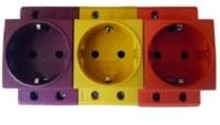 DIN-Einbausteckdose16A Hutschiene orange PROTEC.CLASS PDSDO