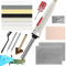 100W Soudage Plastique, 2 en 1 Réparation Plastique, Soudure Plastique pour Voitures Pare Chocs, Kit Reparation Plastique avec 56 Baguettes de Soudage, 4 Pointe de fer à Souder