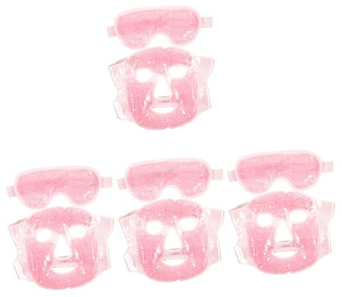YARNOW Gesichtsmaske 4 Sätze Schönheitsmaske Zubehör zum Stippangeln Kalte Augenmaske Eis Gesichts-Gel-Maske Augenmaske gegen Schwellungen warm halten einstellen große Maske Augenbinde