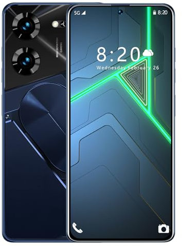 QIMHAI Telefono cellulare sbloccato 4G Android 4GB RAM + 128GB ROM schermo intero Dual SIM Smart telefoni sbloccati nuovo per Android 10.0(blu)