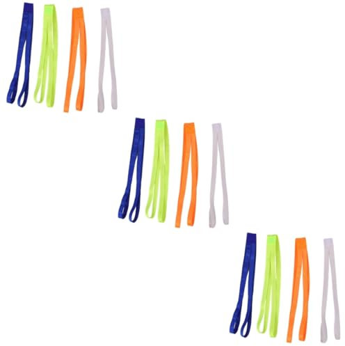 YARNOW 12 Pièces Double Bandeau Sport antidérapant Accessoire Sport Femme Bandeau Running Bandeau de Sport Bandeau de Remise en Forme cerceaux Bandeau de Yoga élastique Cerceau de Cheveux