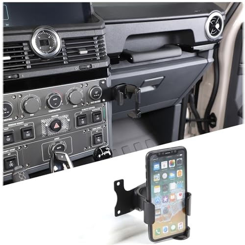 METYOUCAR Supporto per telefono da auto per Ineos Grenadier 2020-2024, universale compatibile con smartphone, materiale in lega di alluminio, portabicchieri a doppia funzione, funzionamento con una