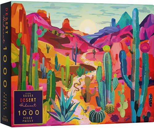 Elena Essex Jigsaw Puzzle - Desert Hideout, Jigsaw Puzzles for Adults 1000, Jigsaws 1000 Pieces for Adults, Cool Cactus National Parks Puzzle, Size 70x50cm