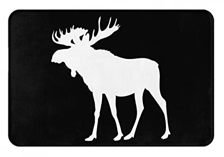 Badematte Elch Eingangsmatte Antistatisch Schmutzfangmatte Strapazierfähige Fußmatte Innen Für Haustür Außentüren 40×60Cm