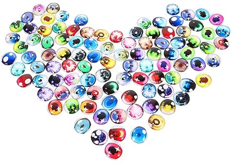 Hohopeti 100 Stück Runde Künstliche Augäpfel, Puppen-augäpfel, Künstliche Augen Für Die Puppenherstellung, DIY-herstellung, Zubehör