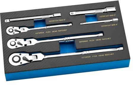 Juego de llaves de trinquete flexibles, trinquete de liberación rápida | Llave combinada con ajuste de 180 grados | Con barra de extensión, juego de 6 llaves de botón de liberación rápida, 72 dientes